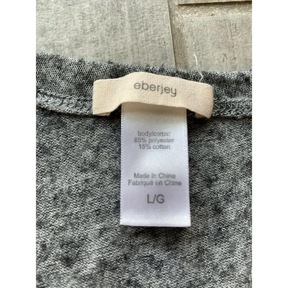 EBERJEY Bobby The Camp Top Designer Casual V Neck Slouchy Sleep Shirt Lounge L
